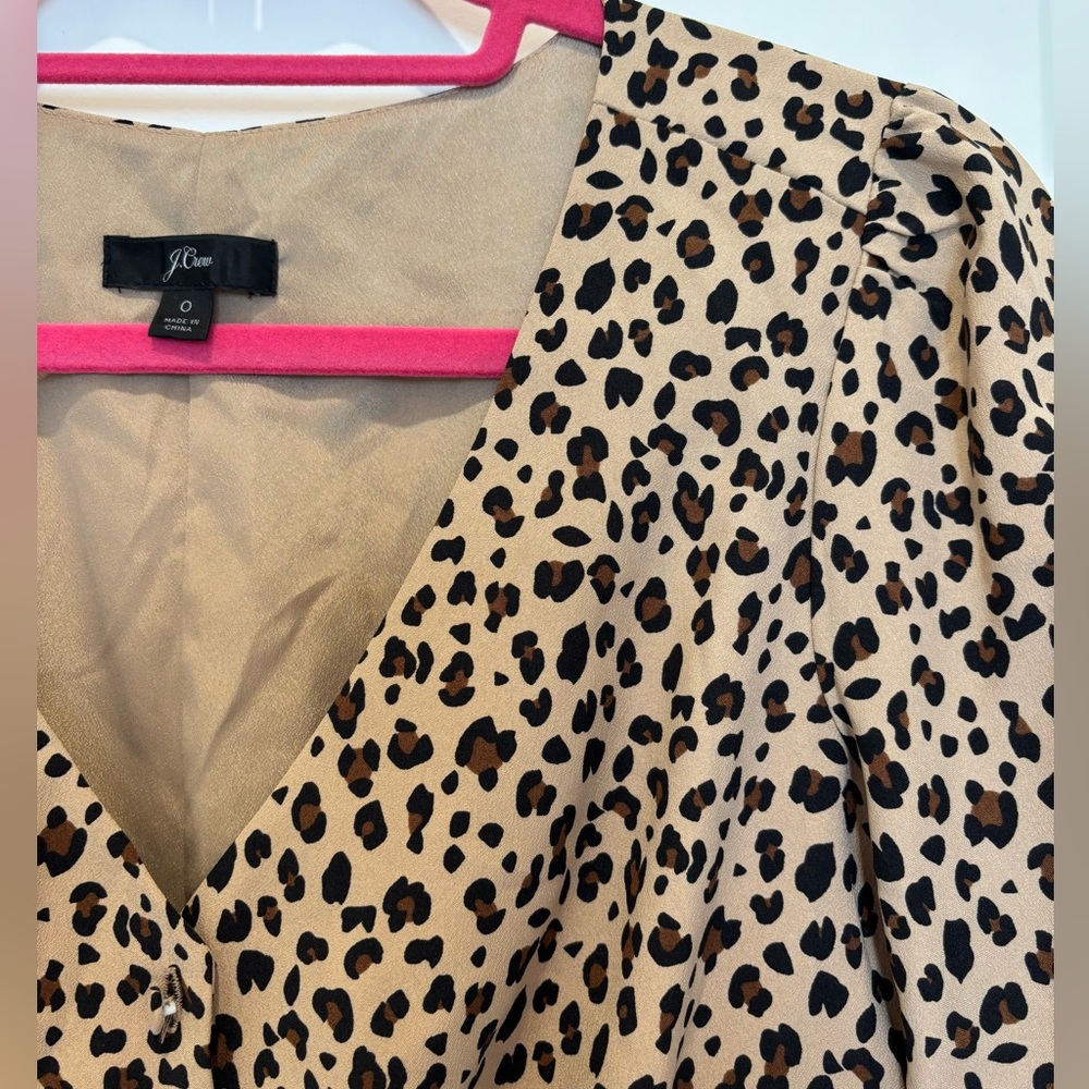 J. Crew Leopard Midi Dress